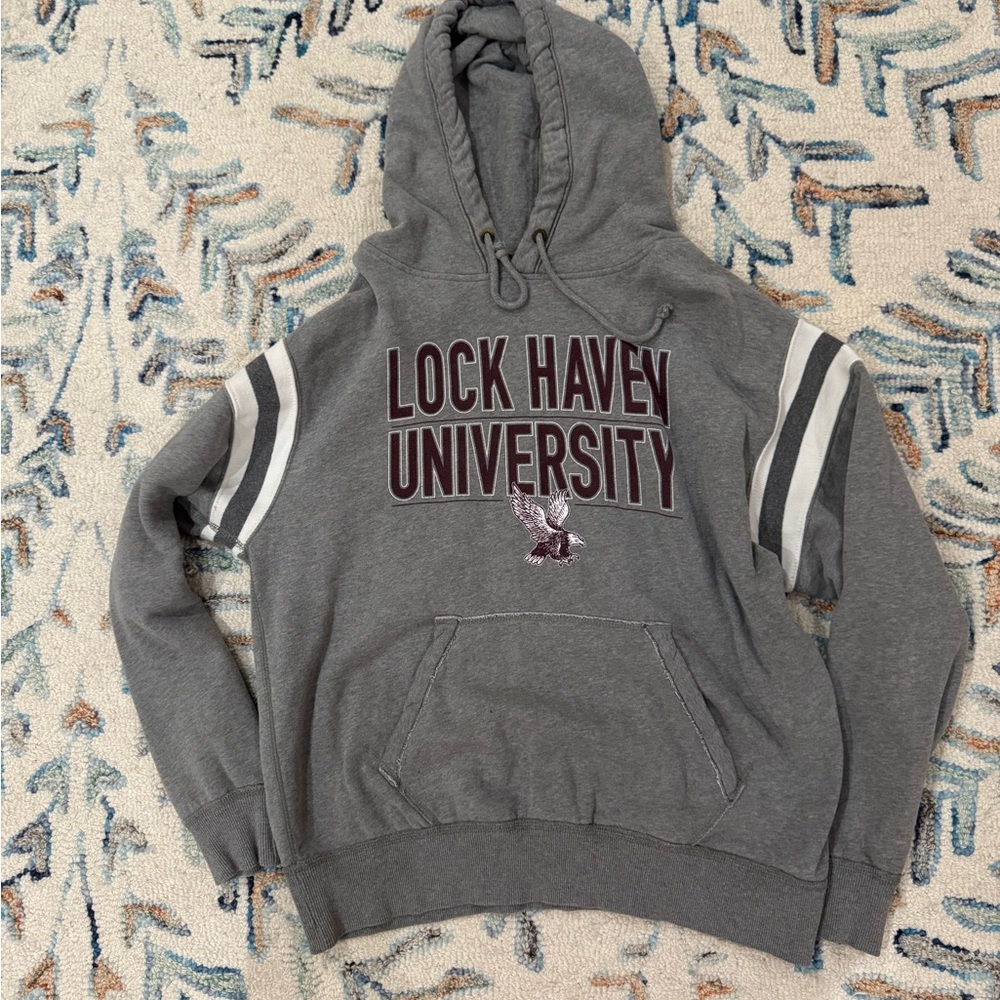 J. America Gray Sweater with Lock Haven University Print